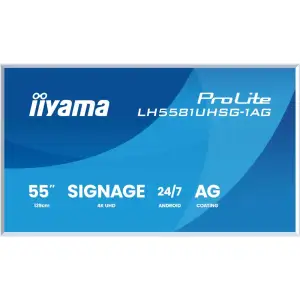 Інформаційний дисплей IIYAMA 54.6" 16:9 IPS 3840х2160, 24/7, 500 кд /м2, ОС Android 14, 2xHDMI 2.0/1xUSB-C/1xUSB-C Ou LH5581UHSG-1AG UA