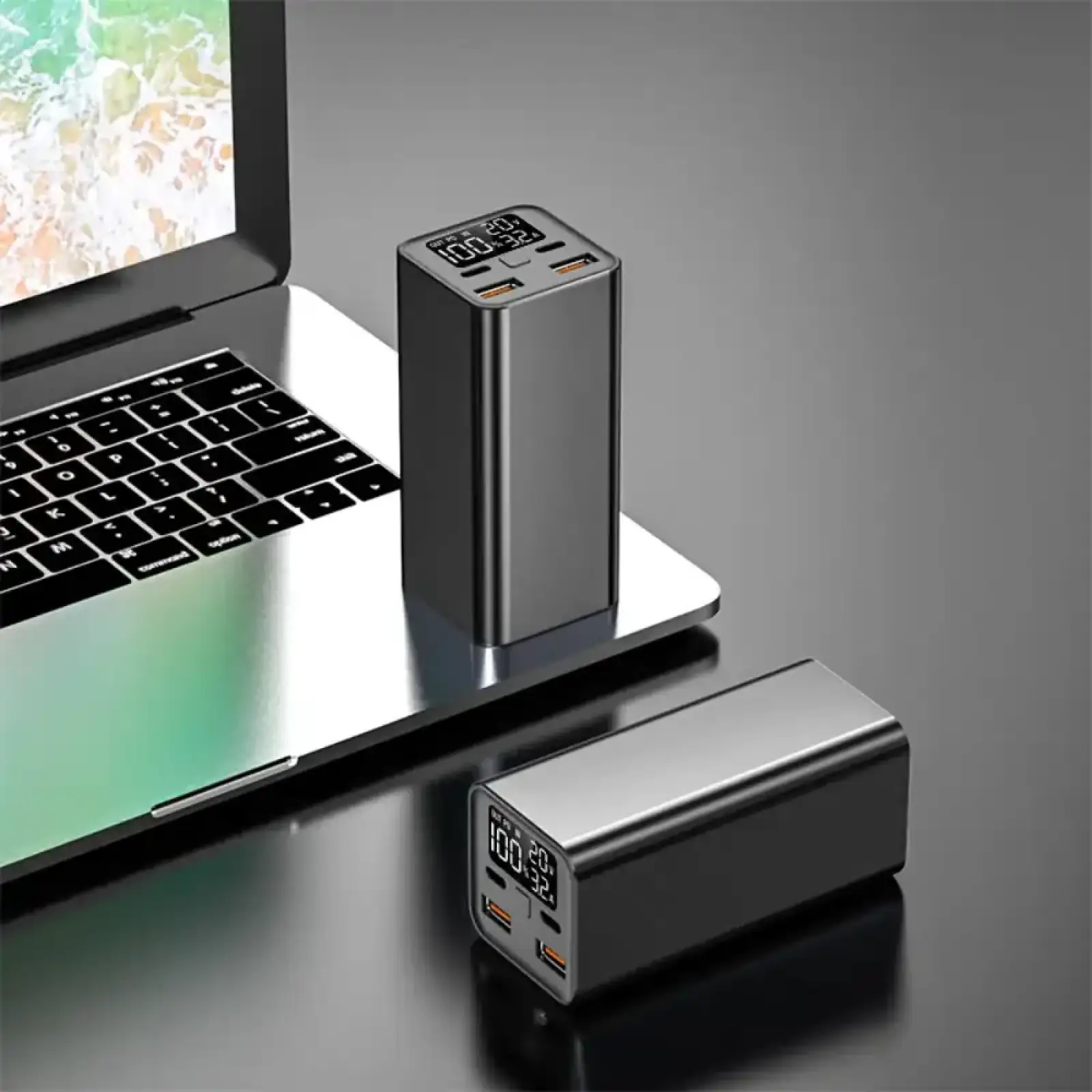 Зовнішній акумулятор ATRIA 65W USB-C laptop/phone Powerbank 20000mAh WPD-65 UA
