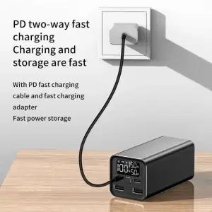 Зовнішній акумулятор ATRIA 65W USB-C laptop/phone Powerbank 20000mAh WPD-65 UA