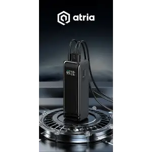 Зовнішній акумулятор ATRIA 160W Blue USB-C laptop/phone Powerbank 30000m Ah WPD-160SB UA