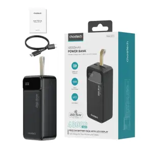 Внешний аккумулятор Choetech PD22.5W Digital Power Bank 40000mAh B731 UA