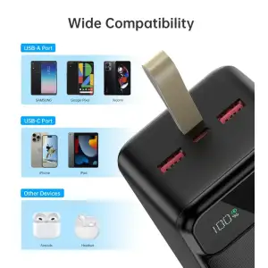 Внешний аккумулятор Choetech PD22.5W Digital Power Bank 40000mAh B731 UA