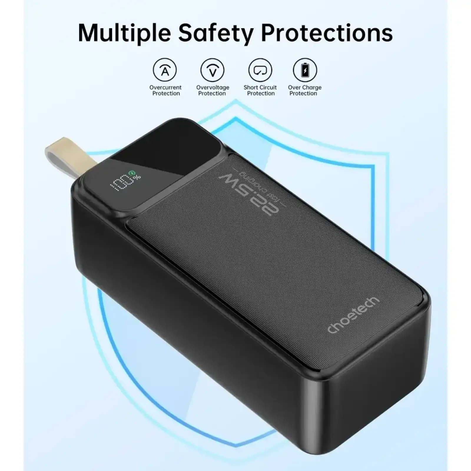 Внешний аккумулятор Choetech PD22.5W Digital Power Bank 40000mAh B731 UA