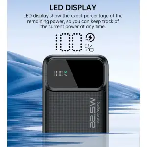 Внешний аккумулятор Choetech PD22.5W Digital Power Bank 40000mAh B731 UA