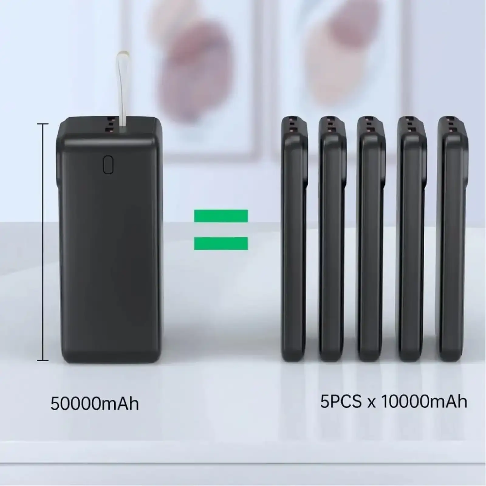 Зовнішній акумулятор Choetech PD22.5w Power Bank 50000mAh B732 UA