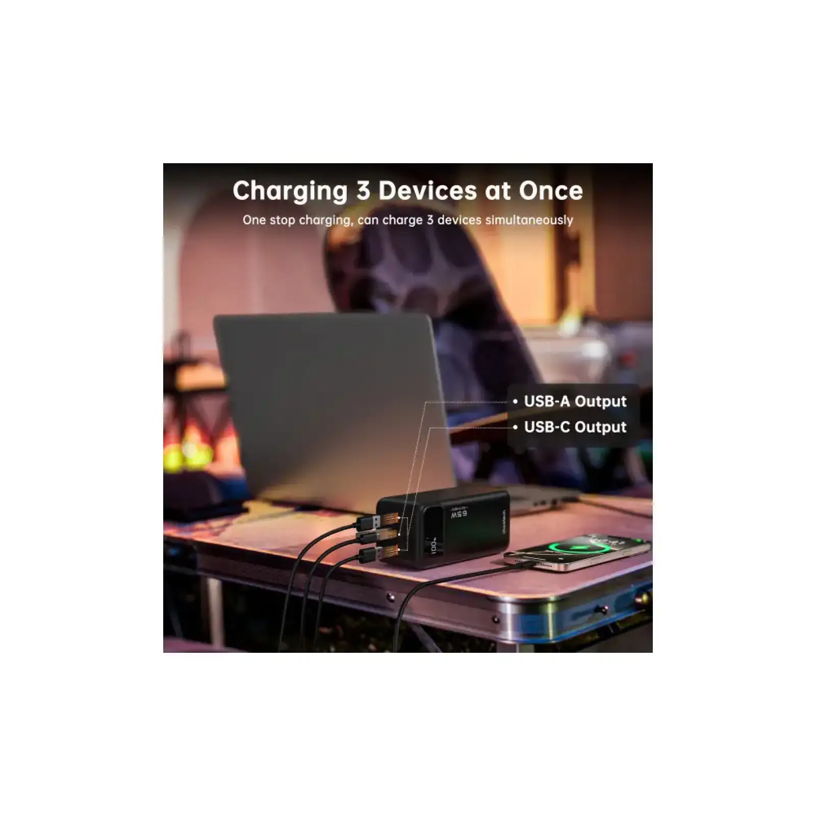 Зовнішній акумулятор Choetech B733 Power Bank 50000 mah UA