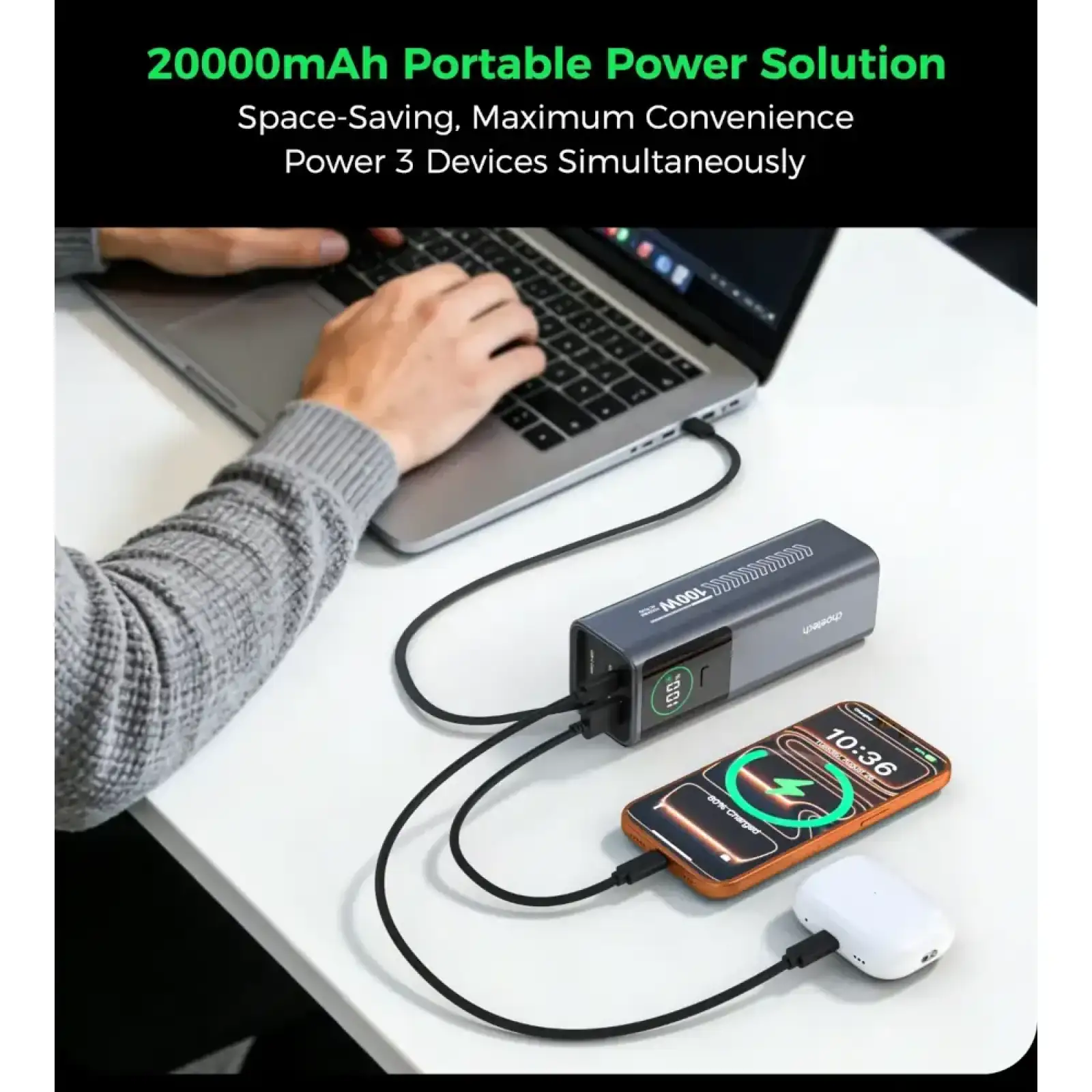 Зовнішній акумулятор Choetech B1012 UA