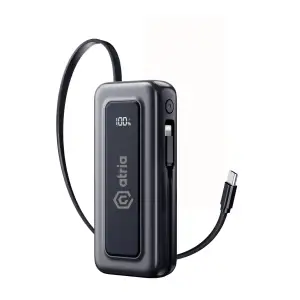 Зовнішній акумулятор ATRIA PD35W USB-C Powerbank 10000mAh WPD-35S UA