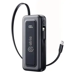 Зовнішній акумулятор ATRIA PD35W USB-C Powerbank 10000mAh WPD-35S UA