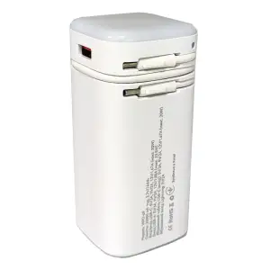 Зовнішній акумулятор ATRIA PD22.5W USB-C Powerbank 20000mAh white WPD-69 UA