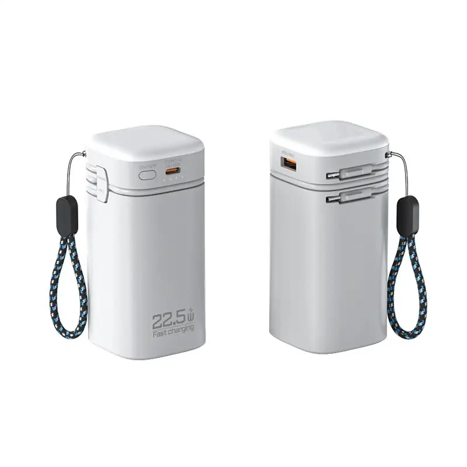 Зовнішній акумулятор ATRIA PD22.5W USB-C Powerbank 20000mAh white WPD-69 UA