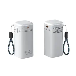 Зовнішній акумулятор ATRIA PD22.5W USB-C Powerbank 20000mAh white WPD-69 UA
