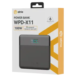 Зовнішній акумулятор ATRIA 100W WPD-X11UA