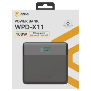 Зовнішній акумулятор ATRIA 100W WPD-X11UA