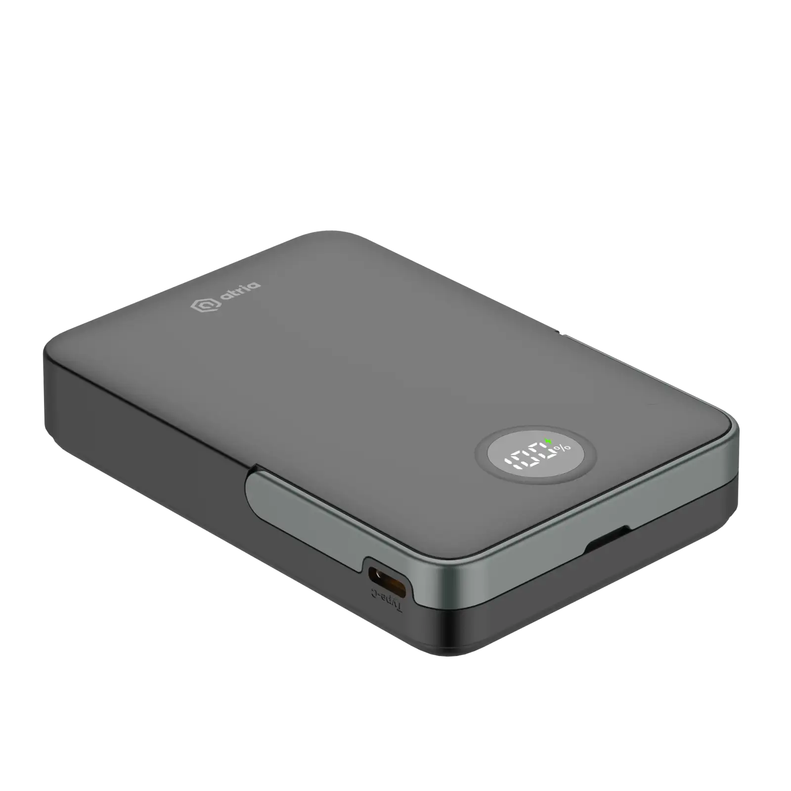 Зовнішній акумулятор ATRIA PD20W USB-C 15W Wireless MagSafe 10000mAh black WPD-W57B UA
