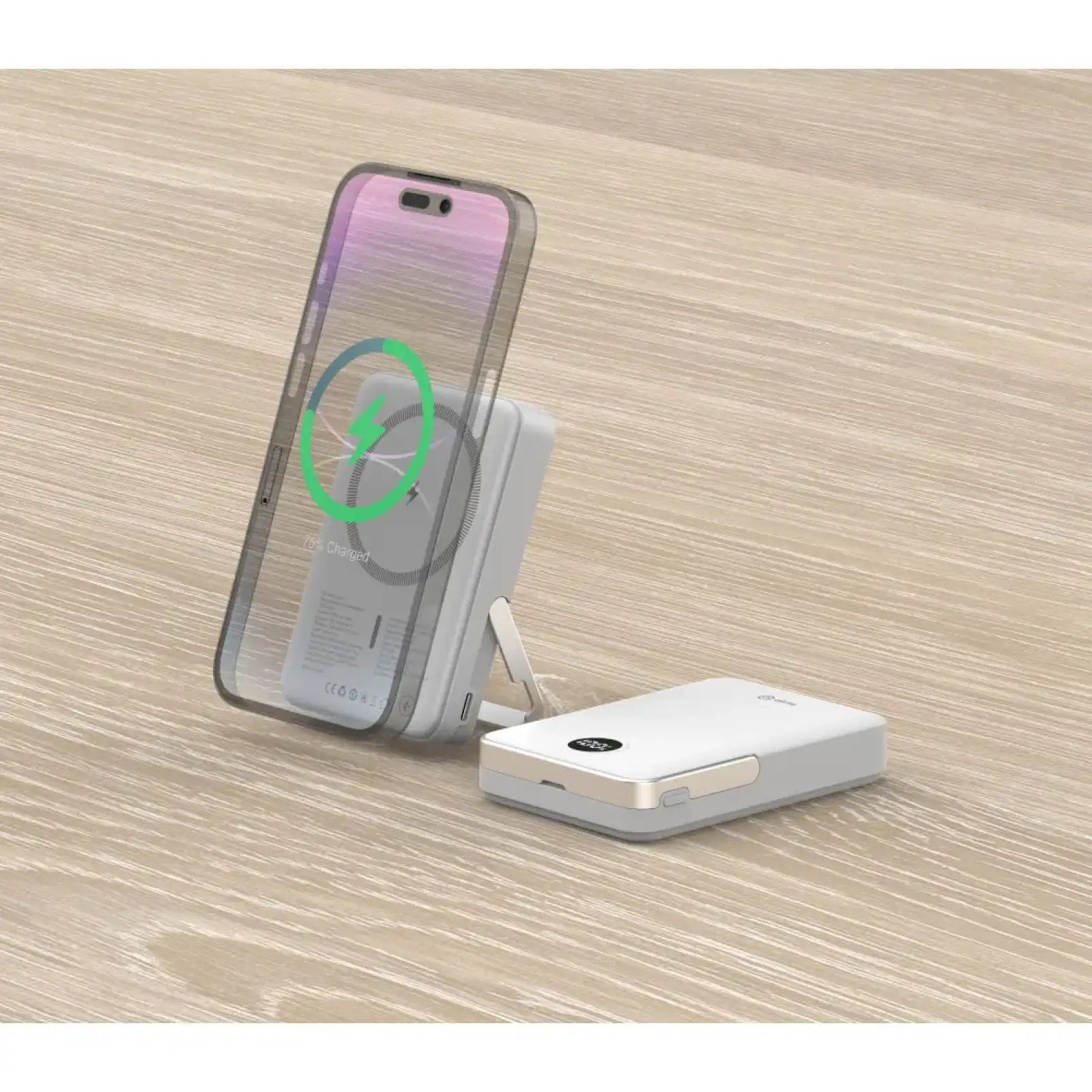 Зовнішній акумулятор ATRIA PD20W USB-C 15W Wireless MagSafe 10000mAh white WPD-W57 UA