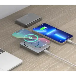 Зовнішній акумулятор ATRIA PD20W USB-C 15W Wireless MagSafe 10000mAh black WPD-W72B UA