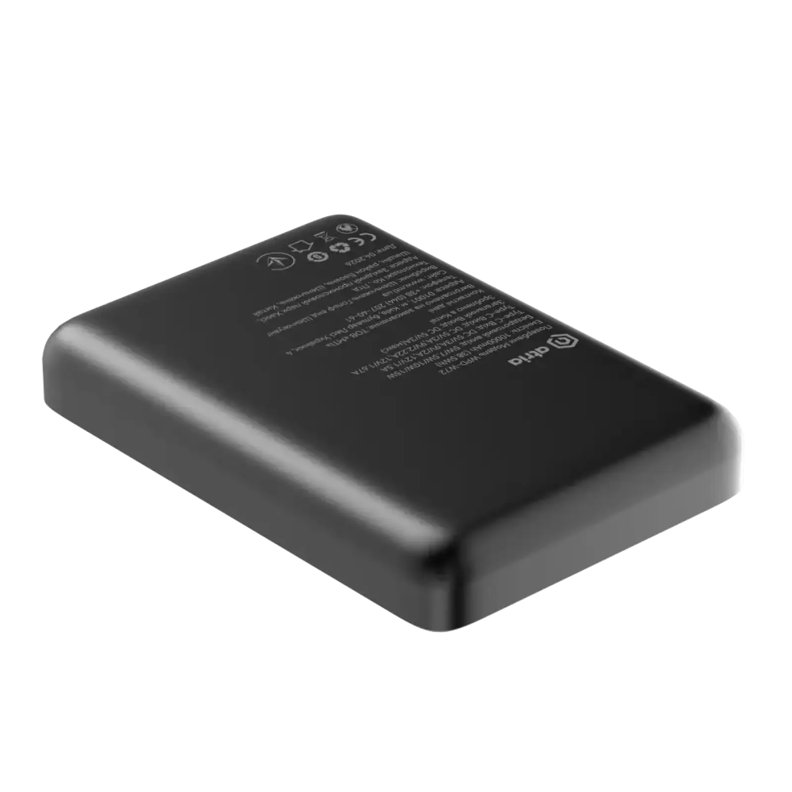 Зовнішній акумулятор ATRIA PD20W USB-C 15W Wireless MagSafe 10000mAh black WPD-W72B UA