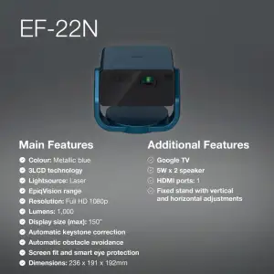 Мультимедийный проектор Epson EF-22N (V11HB38440) UA