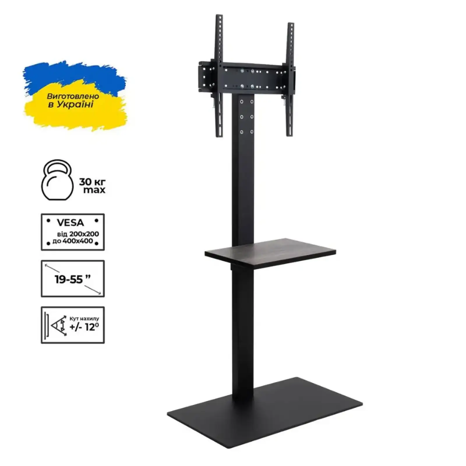 Презентаційна стійка підлогова SECTOR T15 Black, 1 9