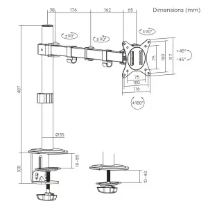 Кронштейн Brateck LDT66-C012, 17