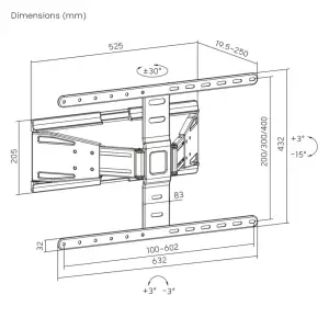 Кронштейн UniBracket Slim64, 43
