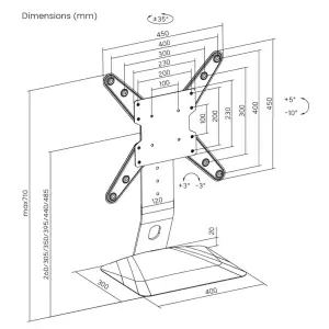 Кріплення настільне для телевізора KIVI Motion TV Stand, 23
