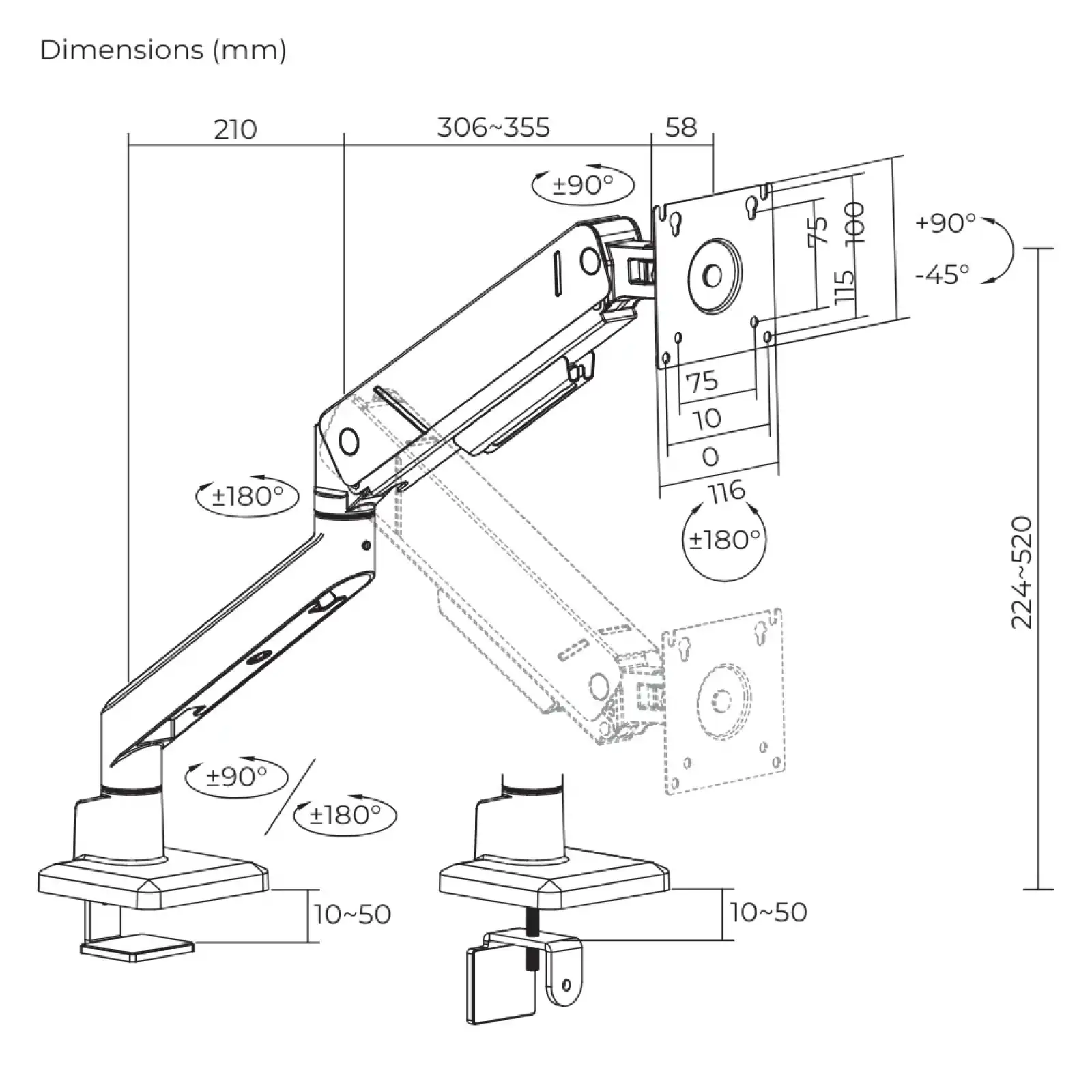 Кронштейн ITech LDT115-C012E UA