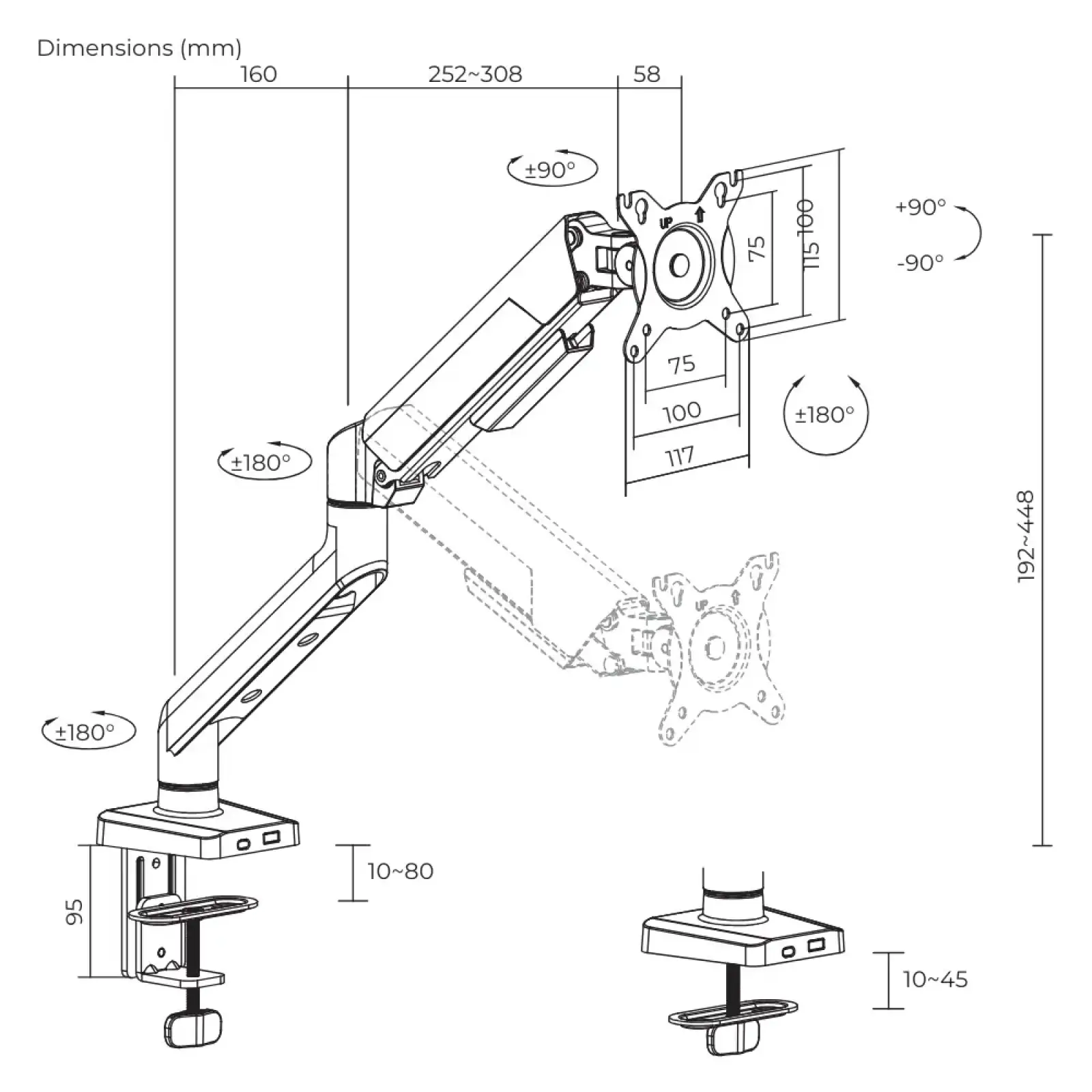 Кронштейн ITech LDT117-C012E UA