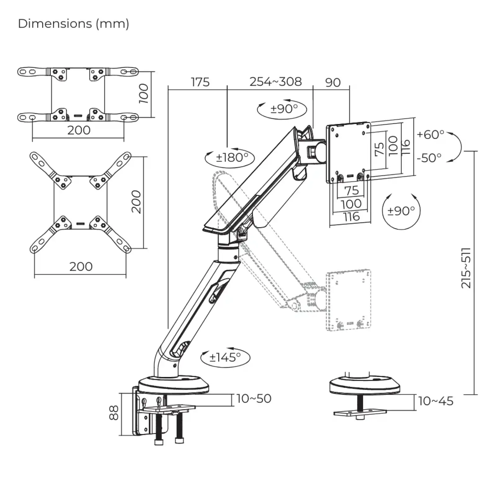 Кронштейн ITech LDT96-C012 UA