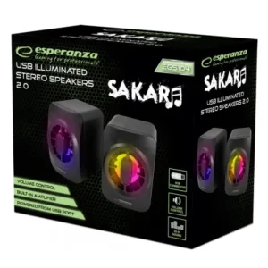 Колонки Esperanza EGS104 2.0 Led Rainbow Sakara UA