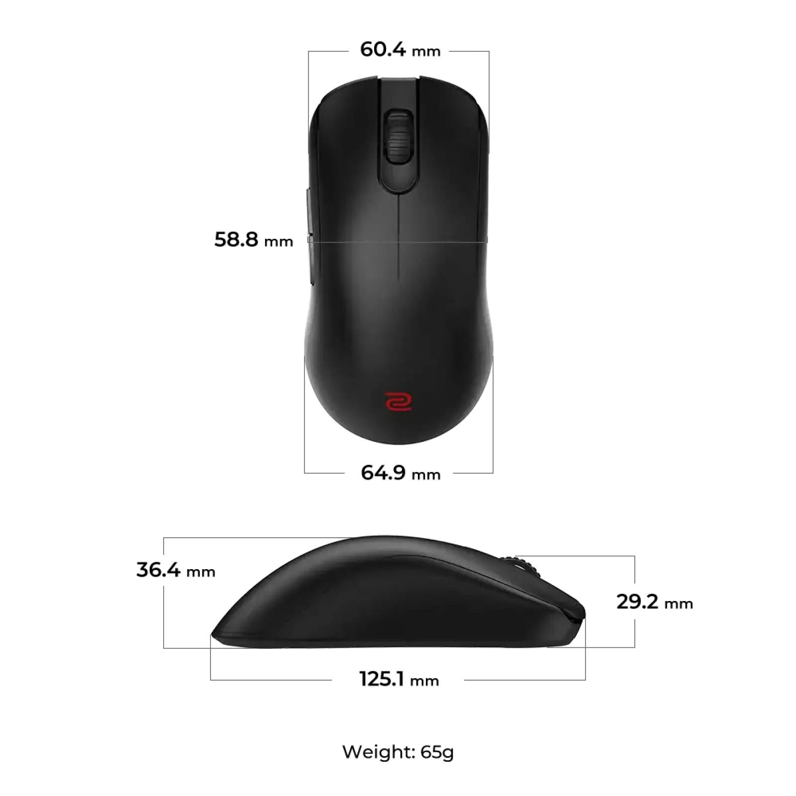 Миша Zowie FK2-DW Black (9H.N4MBE.A2E) UA