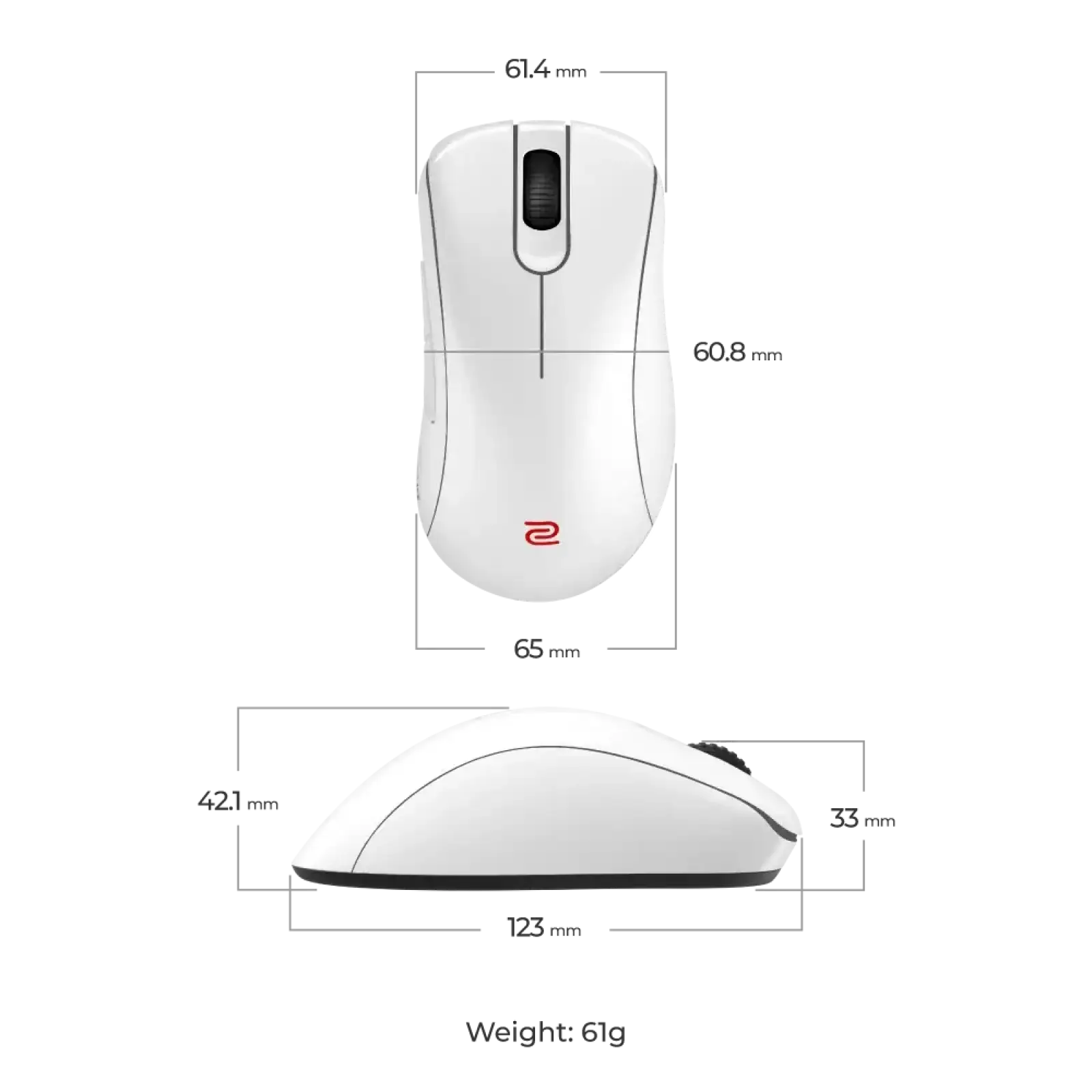 Миша Zowie EC2-DW Glossy Edition (9H.N4VBE.A3E) UA