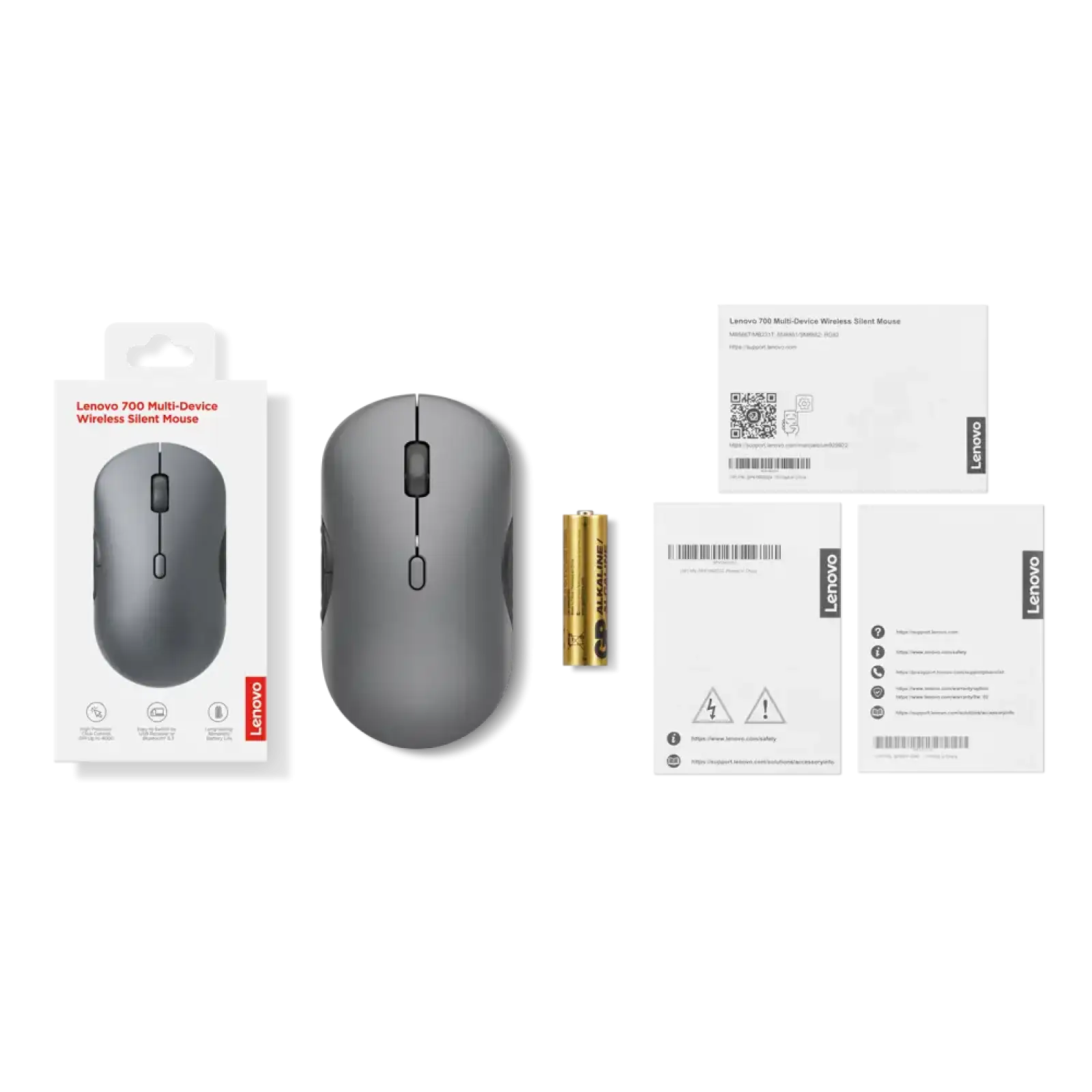 Мышь Lenovo 700 Multi-Device Wireless Mouse Luna Grey (GY51S61898) UA