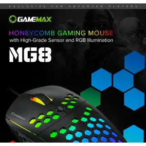 Миша геймінгова GAMEMAX MG8 6400dpi USB Cable len gth 1,8м UA