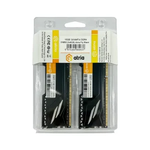 Модуль пам'яті Atria Fly Black 16 GB (2x8) DDR4 3200MHz (UAT43200CL18BK2/16) UA