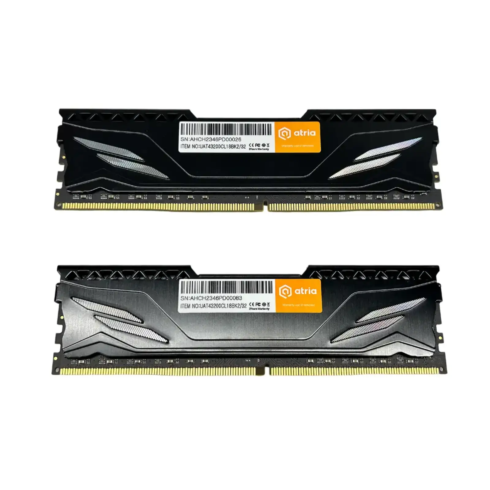 Модуль пам'яті Atria Fly Black 32 Gb (2x16) DDR4 3200 MHz Fly Black (UAT43200CL18BK2/32) UA