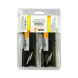 Модуль пам'яті ATRIA 32 GB (2x16GB) DDR4 3600 MHz Fly Black (UAT43600CL18BK2/32) UA