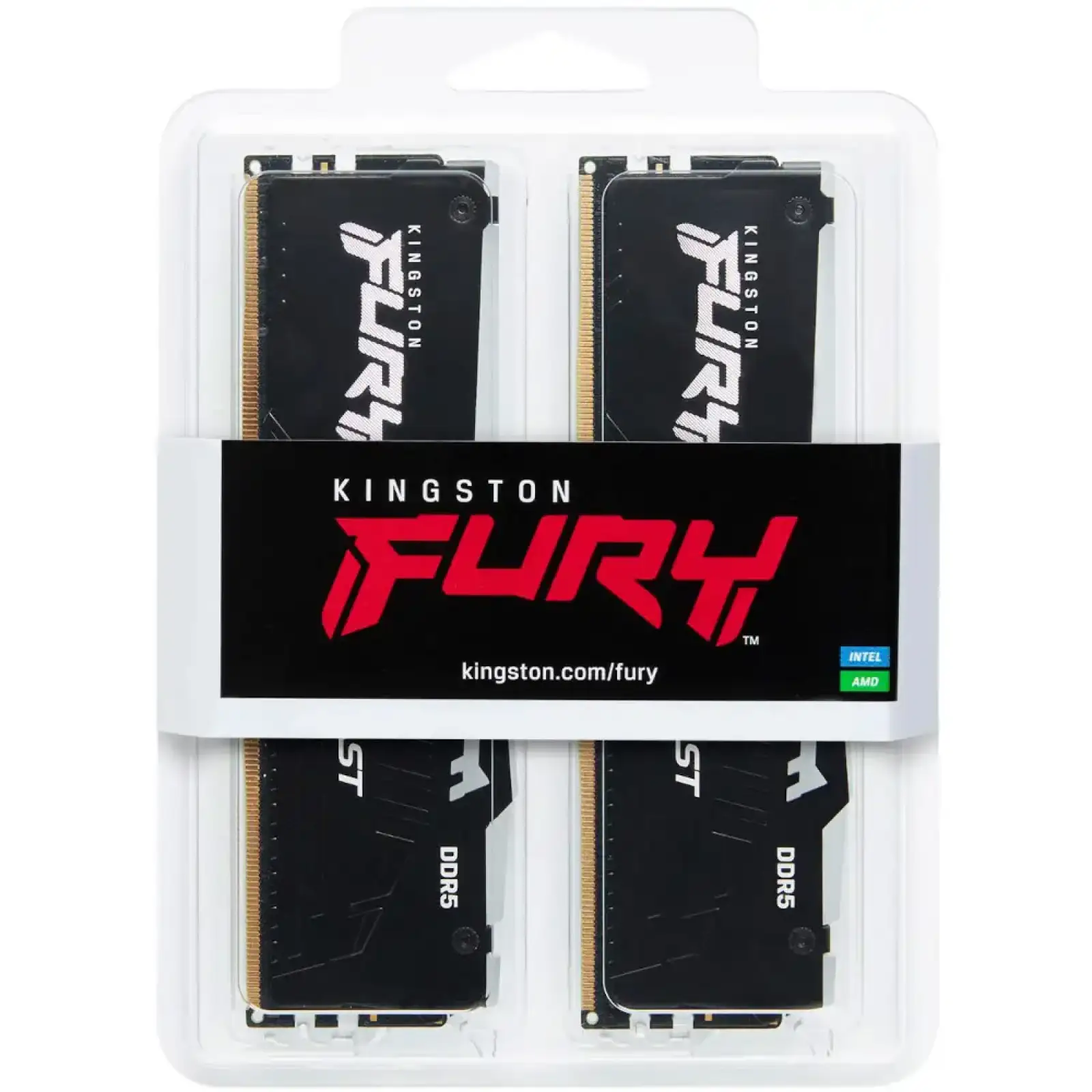 Модуль пам'яті KINGSTON 32Gb DDR5 6400MHz Fury Beast RGB (2 x16) EXPO KF564C32BBEAK2-32 UA