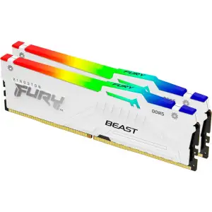 Модуль памяти KINGSTON 32Gb DDR5 6400MHz Fury Beast White RGB (2x16) EXPO KF564C32BWEAK2-32 UA