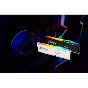 Модуль пам'яті KINGSTON 32Gb DDR5 6400MHz Fury Beast White RGB (2x16) EXPO KF564C32BWEAK2-32 UA
