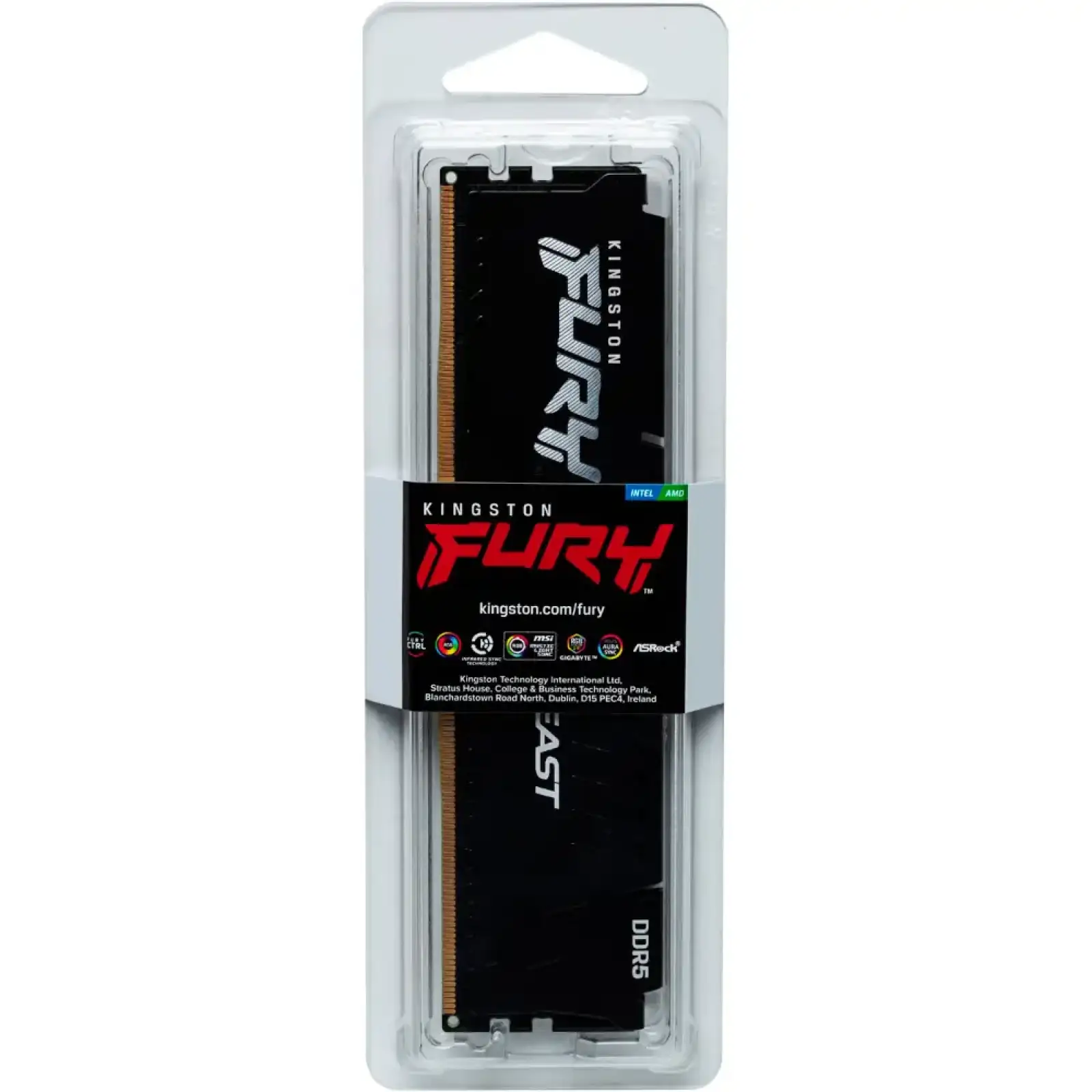 Модуль пам'яті KINGSTON 8Gb DDR5 5600MHz Fury Beast Black E XPO KF556C36BBE-8 UA