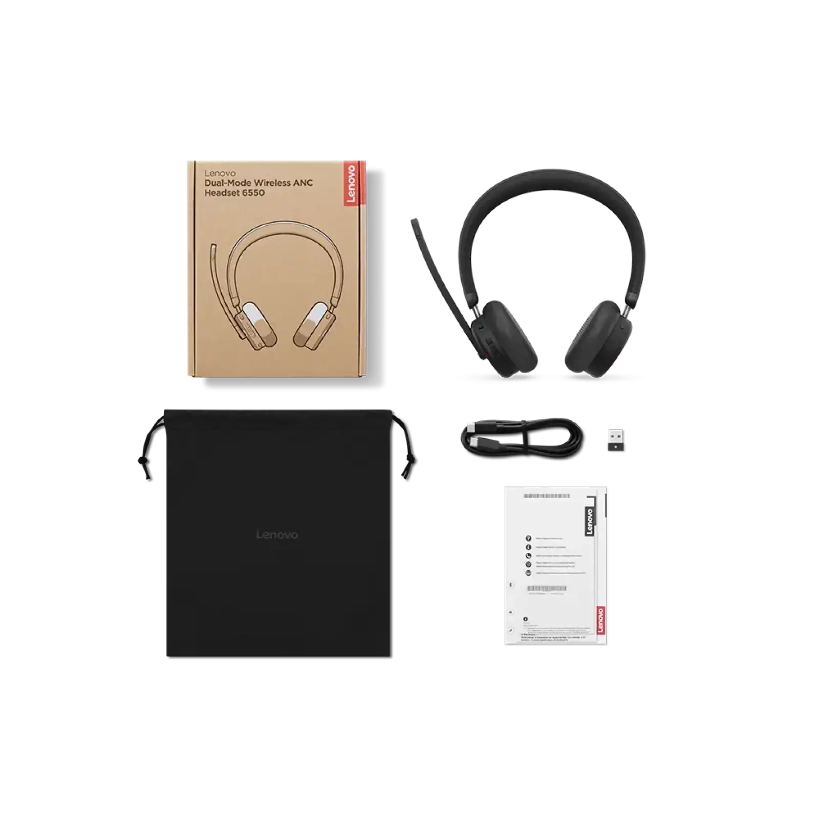 Гарнитура Lenovo Dual-Mode Wireless ANC Headset 6550 (4XD1S19777) UA