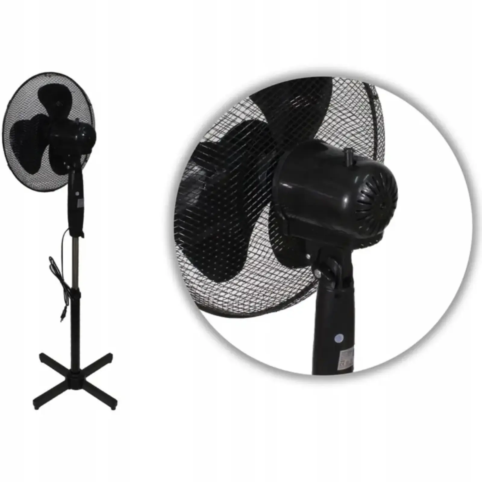 Вентилятор ESPERANZA підлоговий, чорний, 3 швидкості, 3 лопа сті, управління кнопкове EHF001KK UA