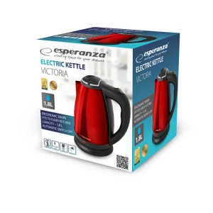 Электрочайник ESPERANZA з нержавіючої сталі 1,8L, Red, 1800 Вт EKK113R UA