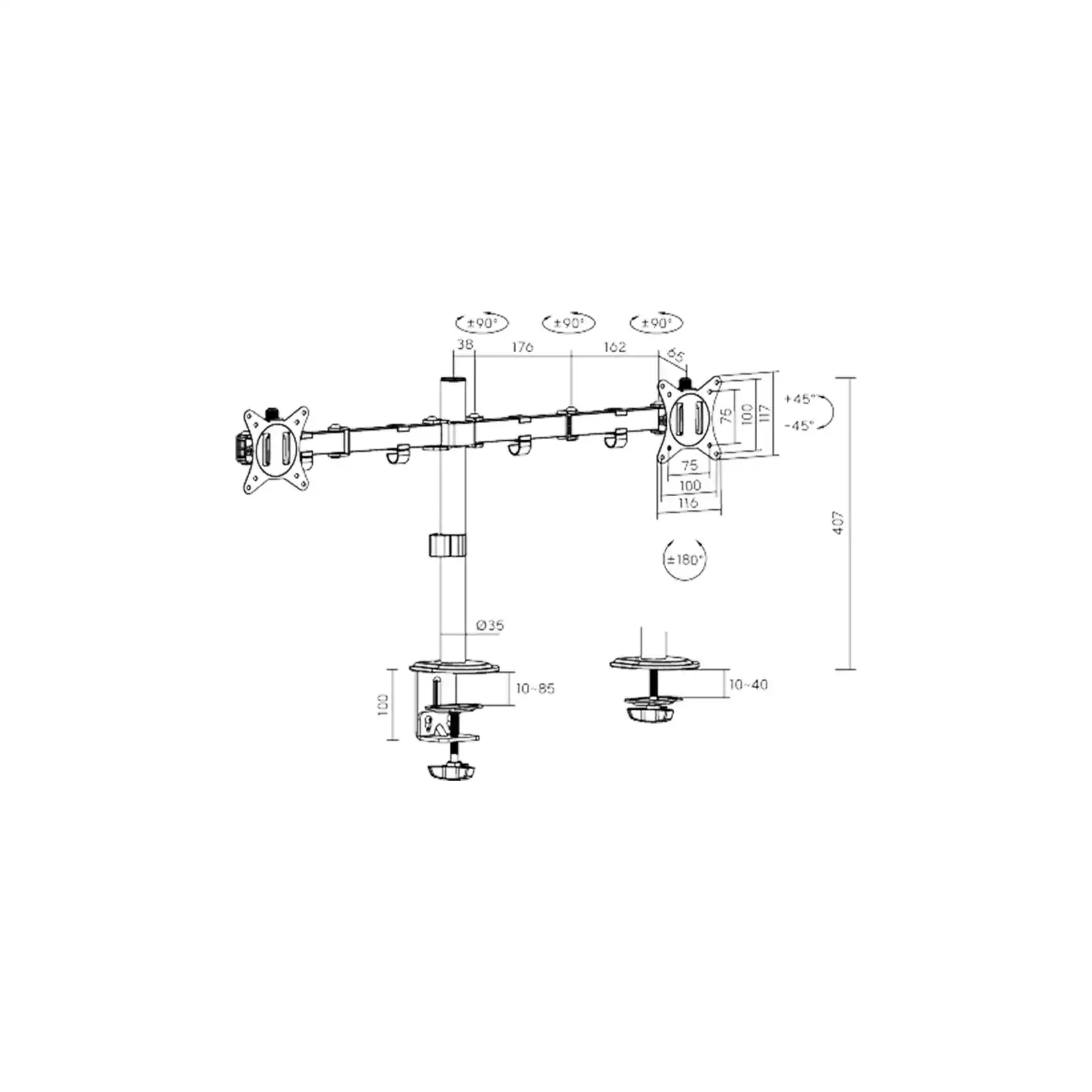 Кронштейн Brateck LDT66-C024 UA