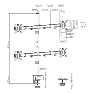 Кронштейн Brateck LDT66-C048 UA