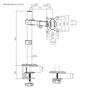 Кронштейн Brateck LDT66-C011 UA