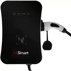 Зарядна станція для електромобілів HiSmart Type 2, 22kW, 32A, 3-фазна, 5м (EV200085)