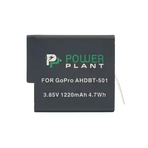 Акумулятор PowerPlant для GoPro AHDBT-501 1220mAh (CB970124)